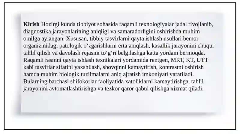 Tibbiy diagnostikada rasmni qayta ishlash qo‘llanmalari 3