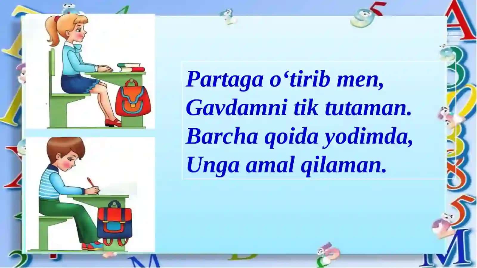 1-sinf Yozuv darsi 3