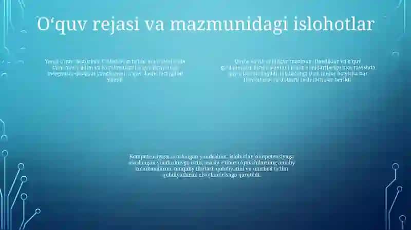 Ta'lim Sohasida Amalga Oshirilgan Islohotlar 3