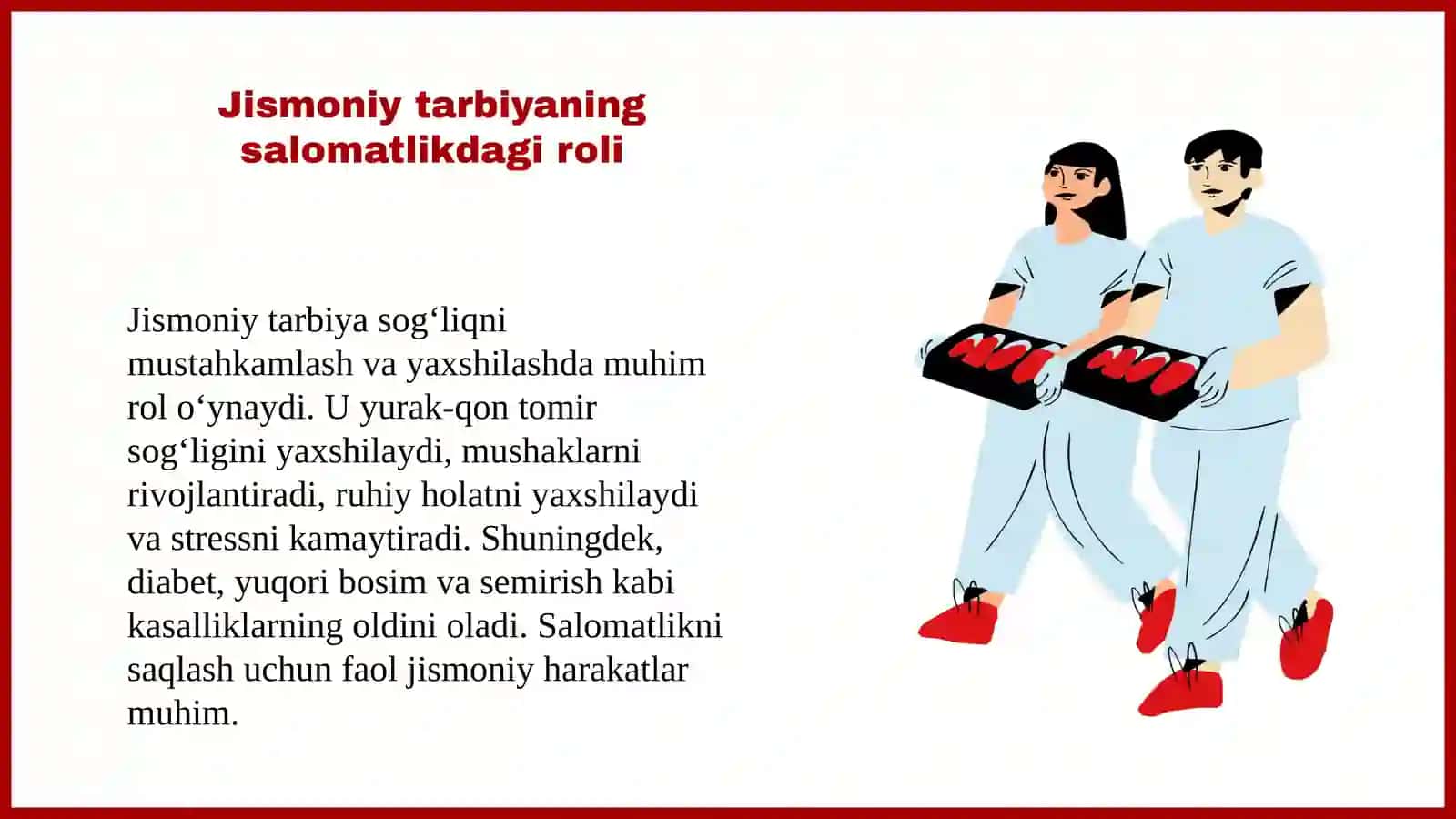 Jismoniy tarbiya va salomatlik. Slayd. Mustaqil ish 3