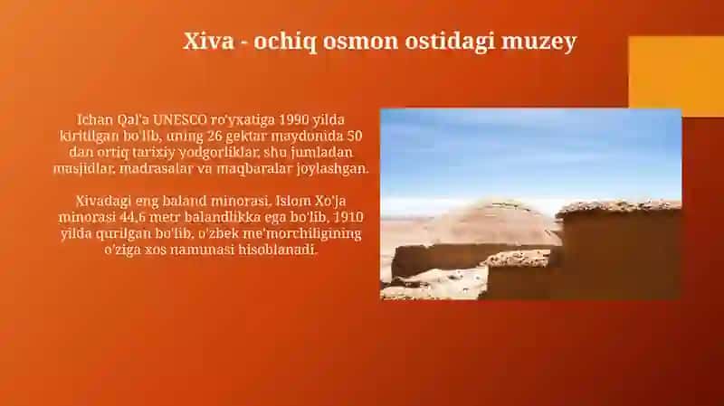 Xiva as an open-air museum 3