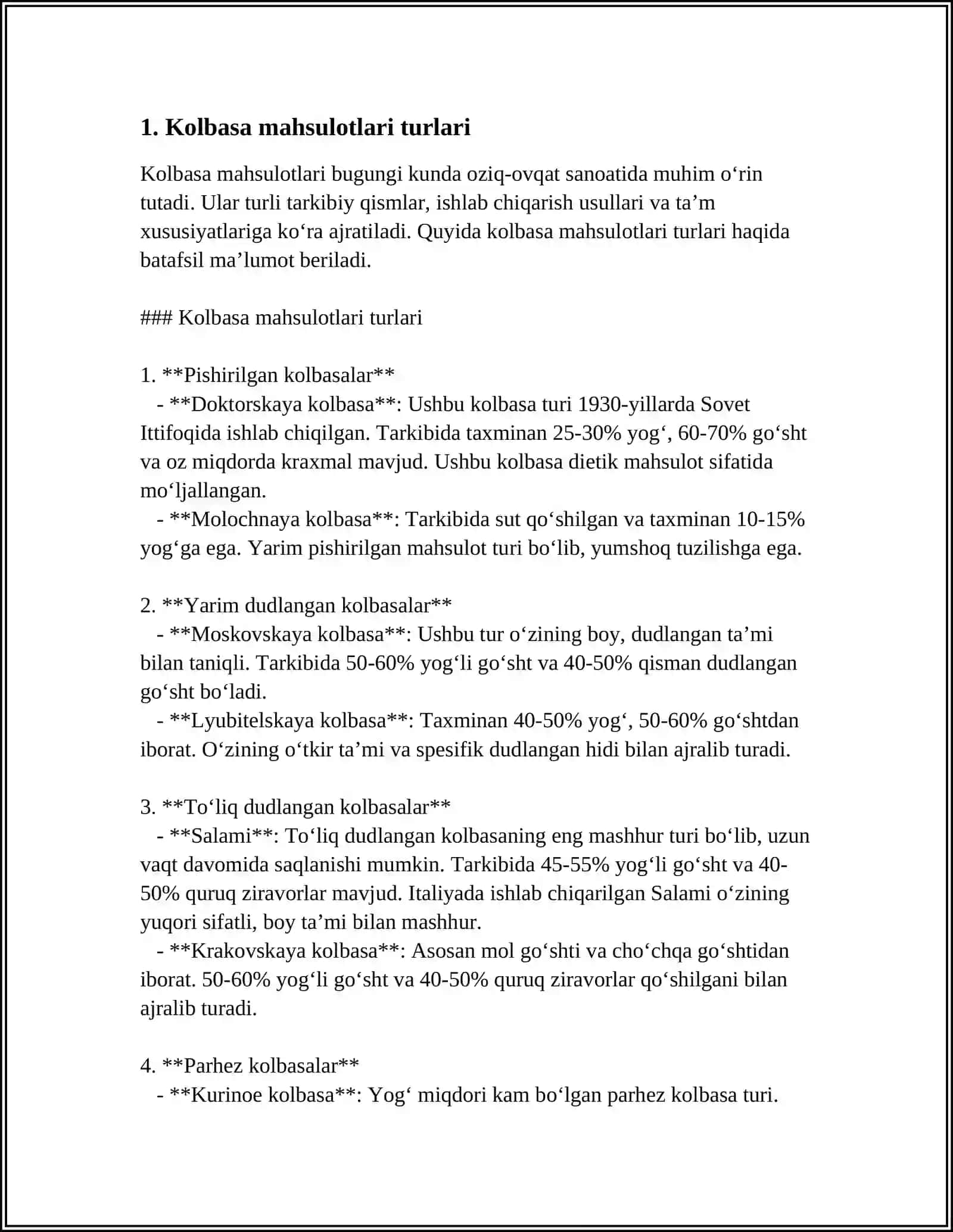 KOLBASA MAHSULOTLARI ISHLAB CHIQARISH TEXNOLOGIYASI 3