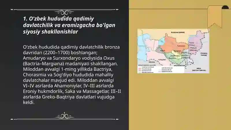 O'zbek davlatchiligi va uning tarixiy bosqichlari 3