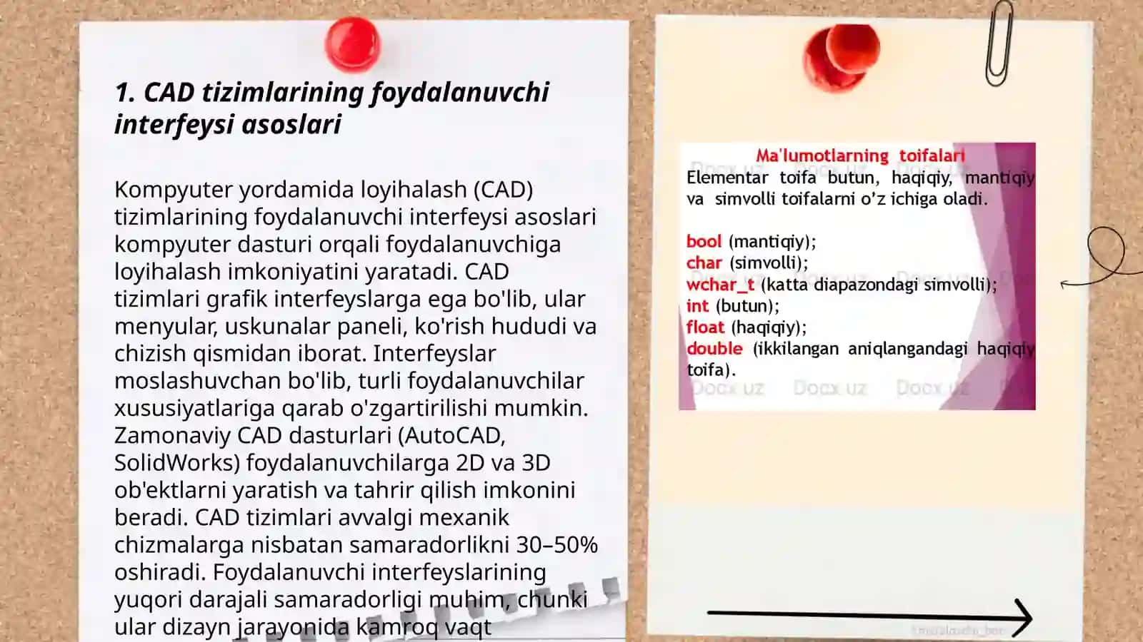 CAD tizimlarining amaliy dasturlarini interfeysini órganish va qóllash 3