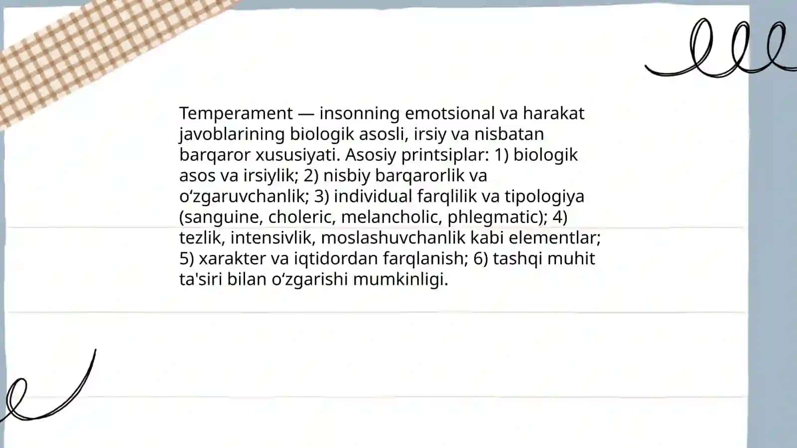 Temperament 3