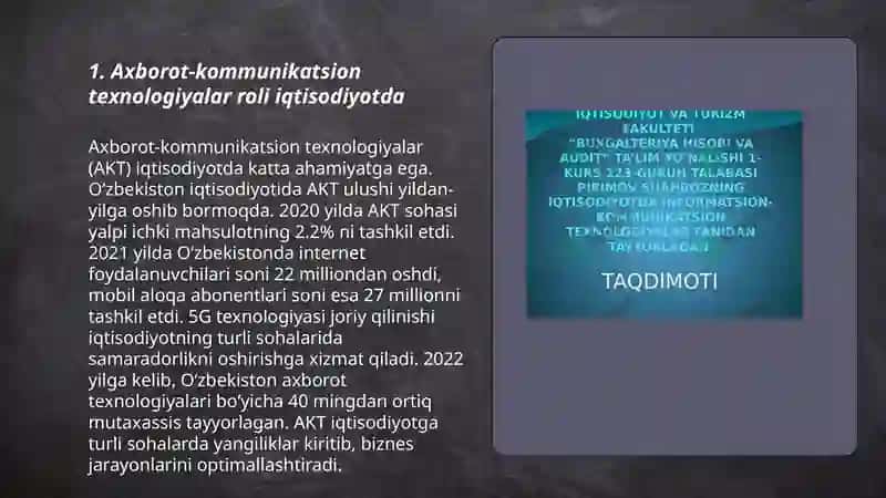 Iqtisodiyotda axborot-kommunikatsion texnologiyalar tizimi 3