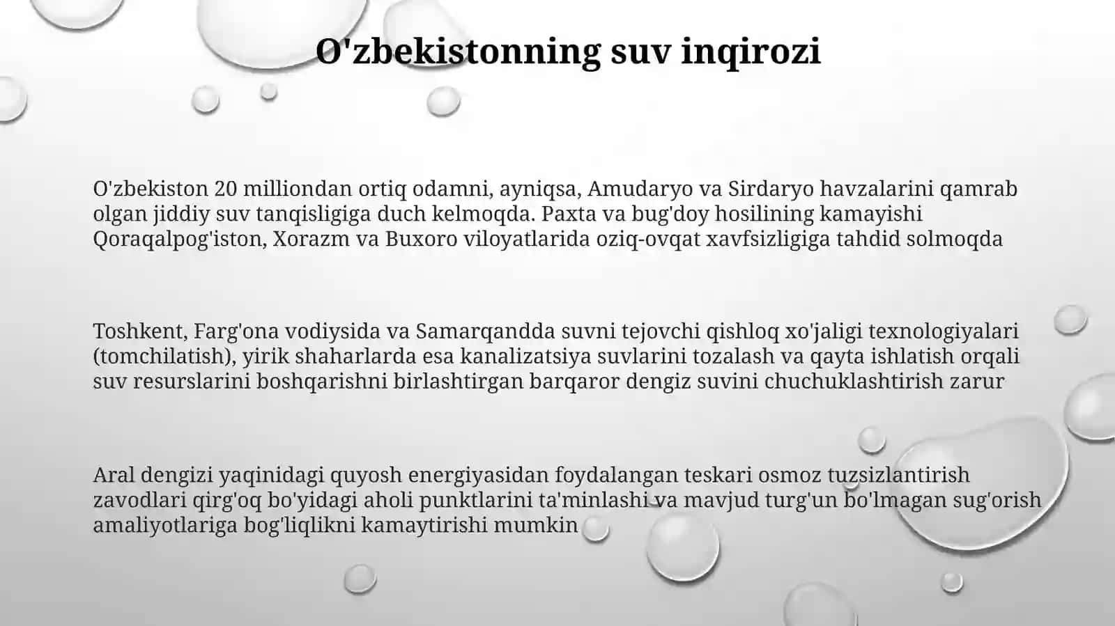 Õzbekiston sharoitidashõrsuvnichuchuklashtirishğoyasi 3