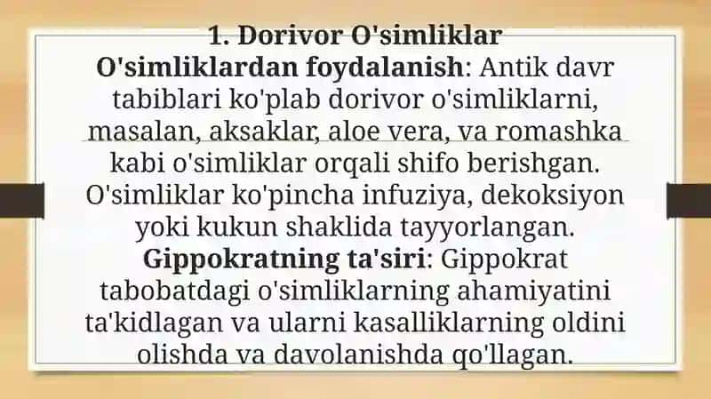 Rim va Gretsiyada davolanishning qadimiy usullari,antik davr tabiblari. 3