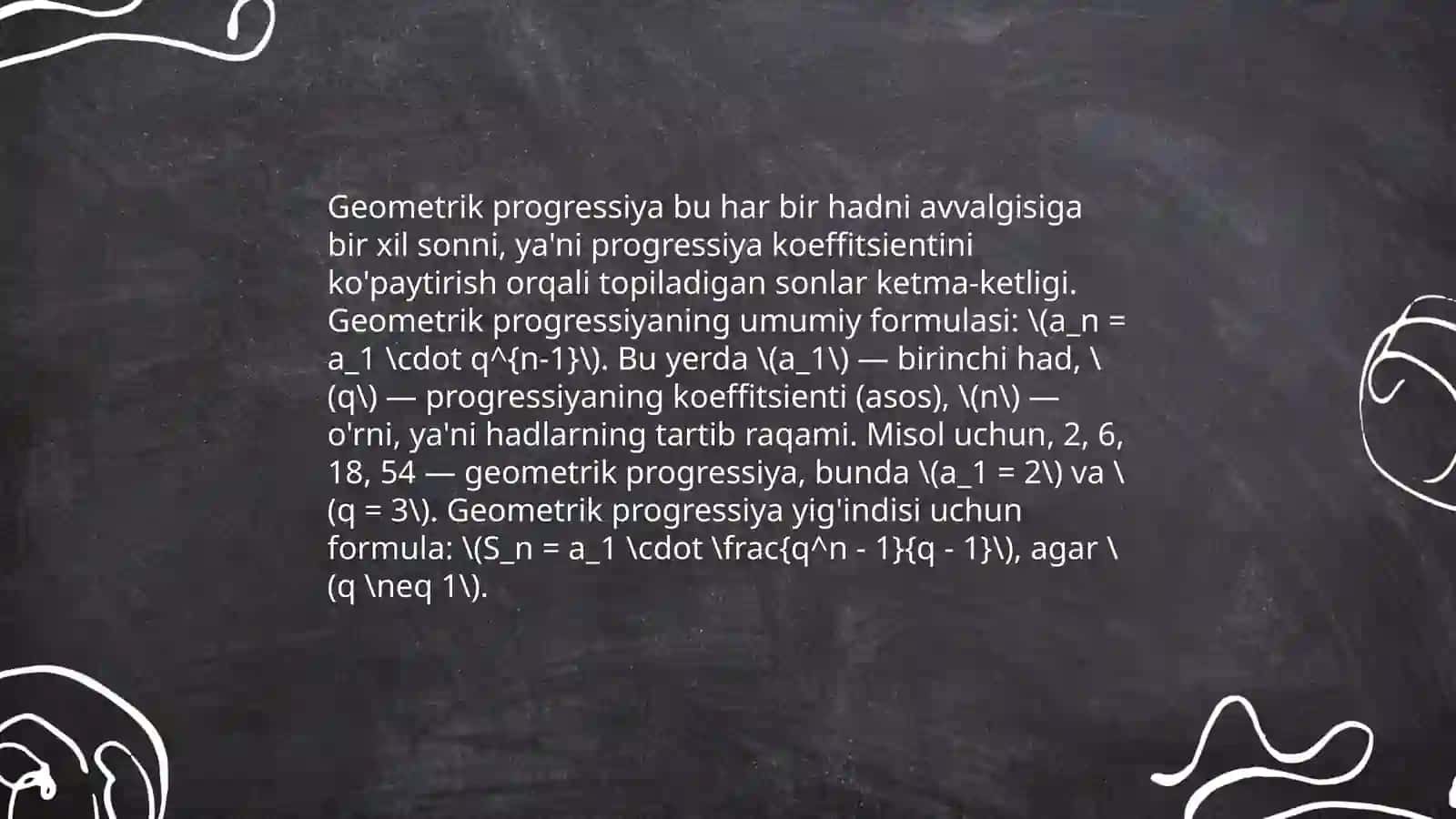 Geometrik progressiya 3