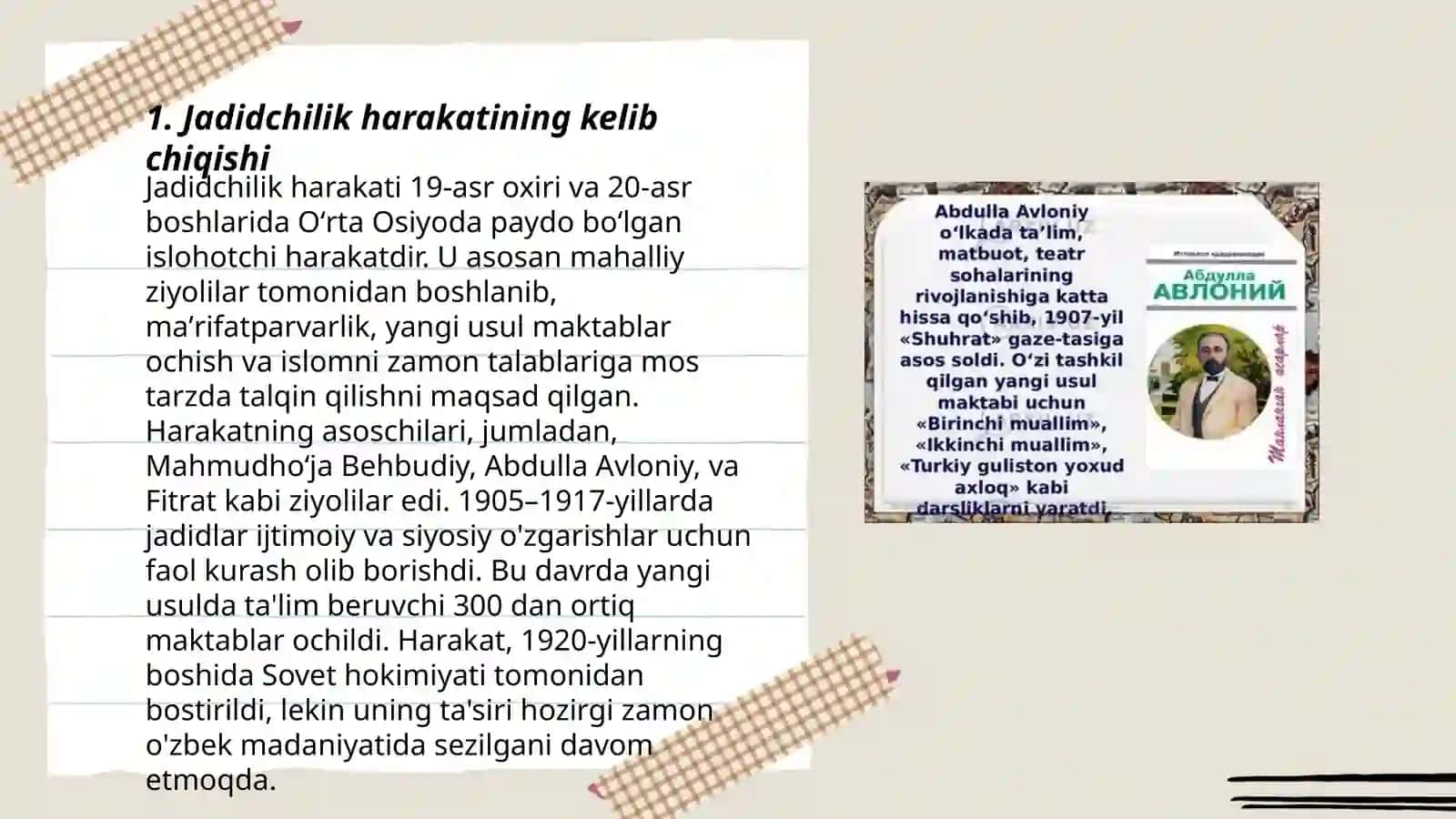 Jadid maʼrifatparvarlarining oʻlka ijtimoy -manaviy hayotida tutgan oʻrni 3