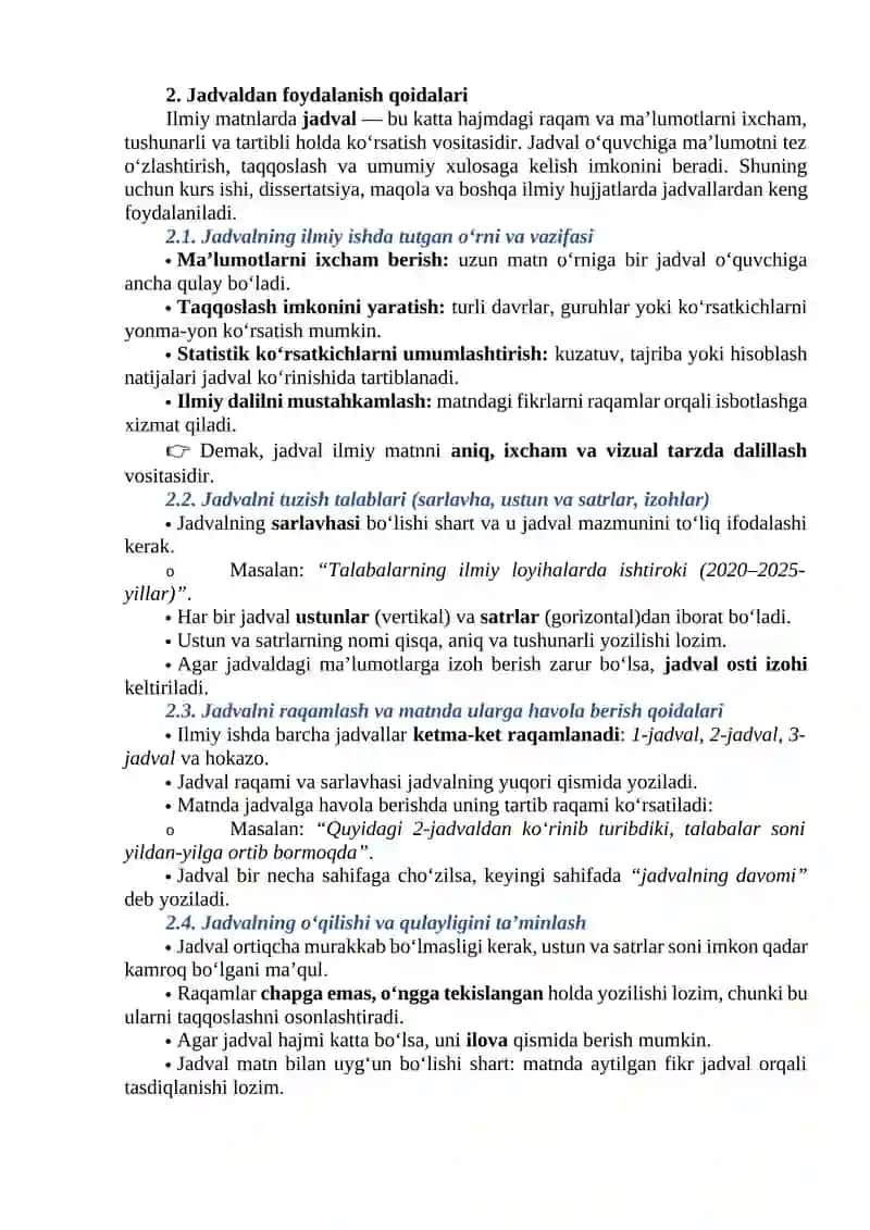 Raqamlar, jadvallar, formulalar 3