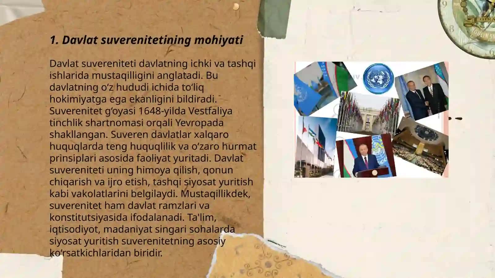 Davlat suvereniteti. Xalq hokimiyatchiligi. Konstitutsiya va qonunning ustunligi 3