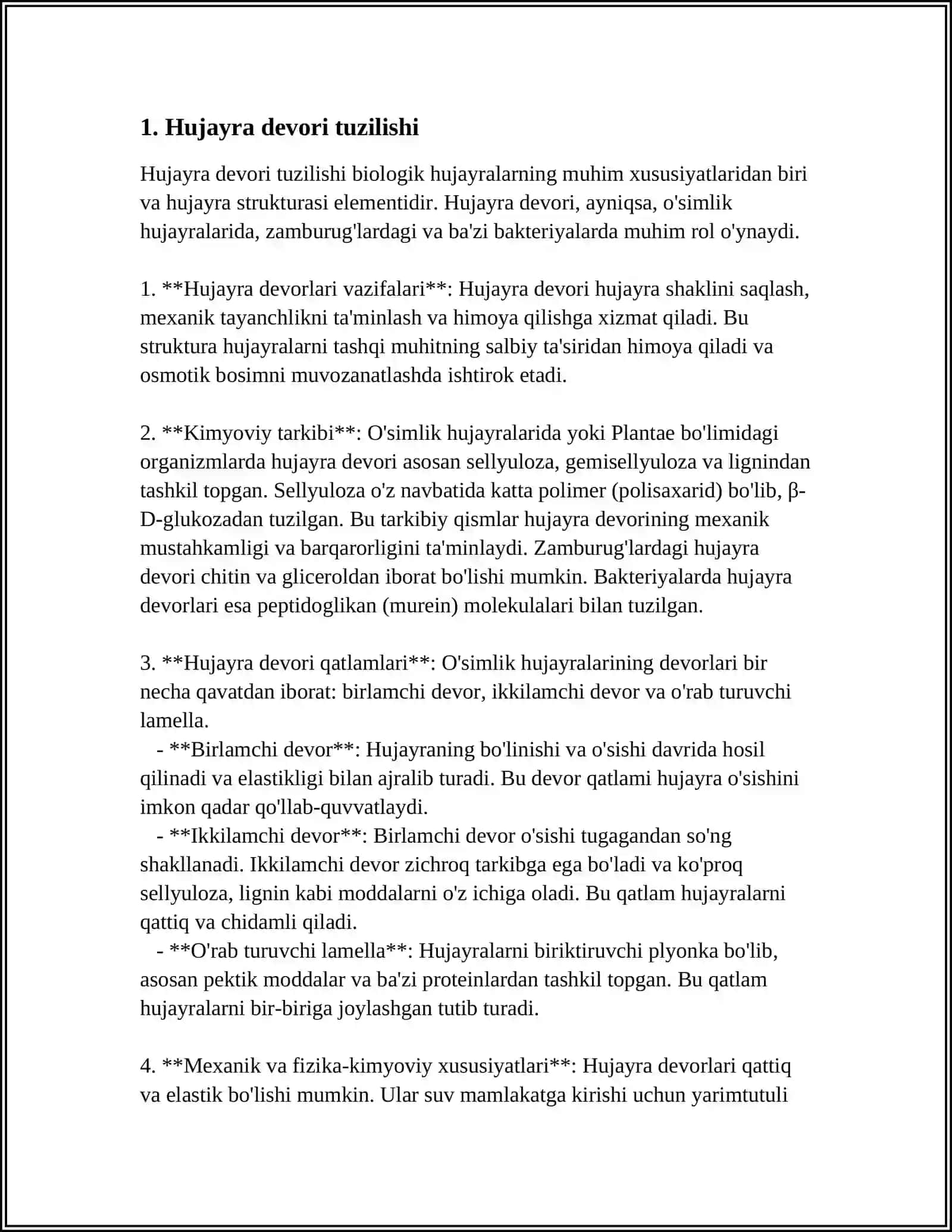 O‘SIMLIK TOʼQIMA VA HUJAYRALAR TUZILISHI 3