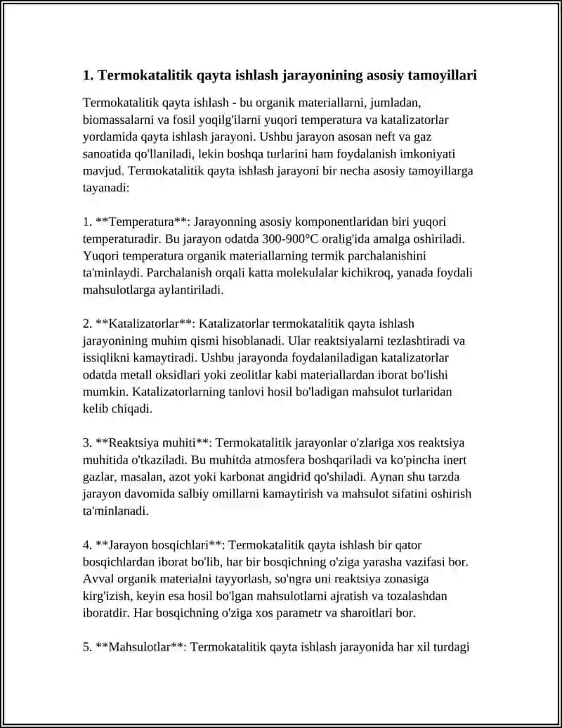 TERMOKATALITIK QAYTA ISHLASH JARAYONLARI 3