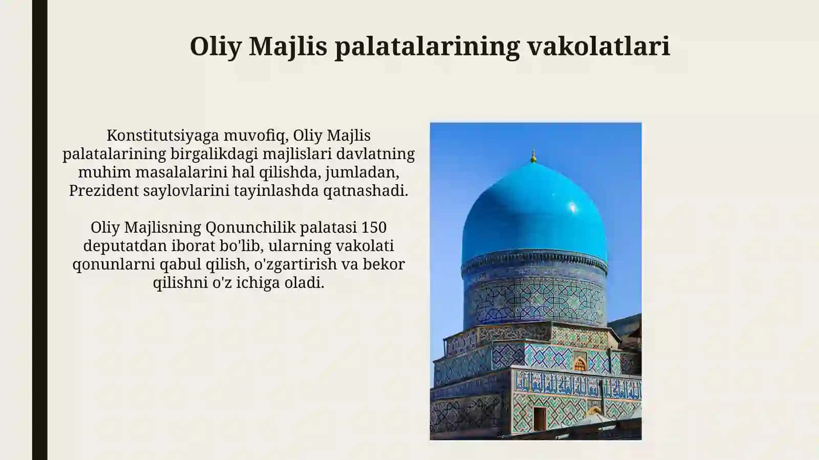 Oʻzbekistonda qonun ijodkorligi jarayonining oʻziga xos xususiyatlari 3