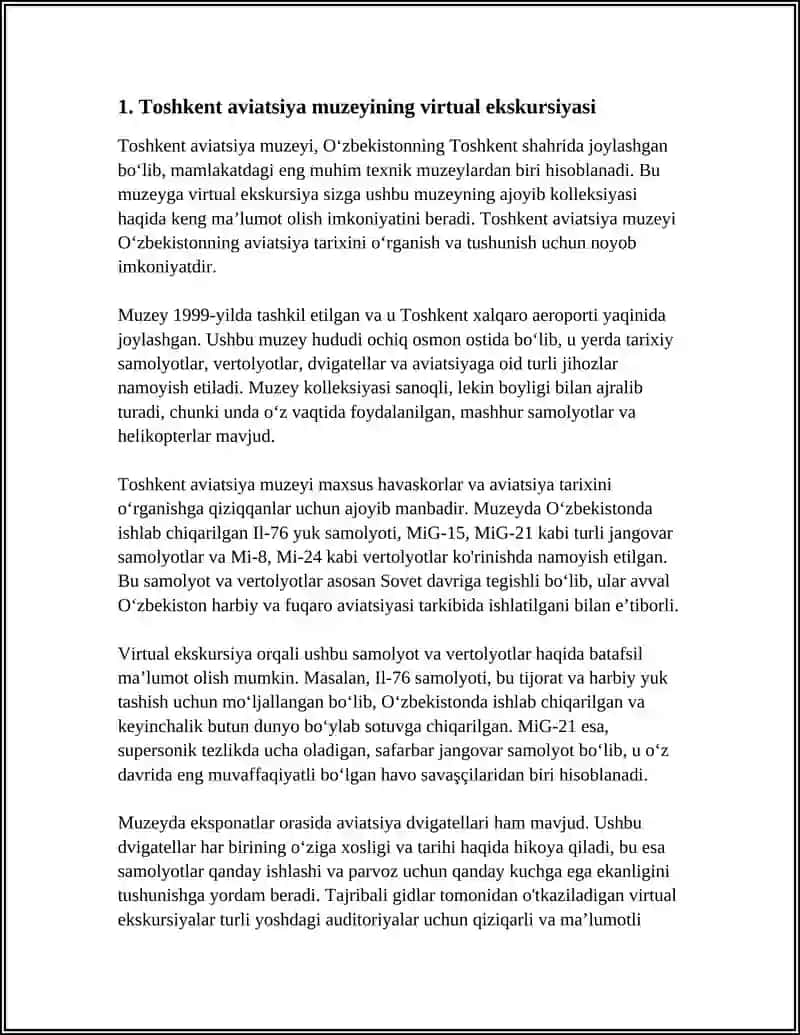 Toshkent aviatsiya muzeyi 3
