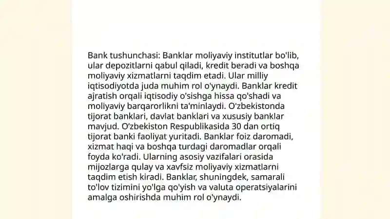 Banklar va bank faoliyati tushunchasi 3