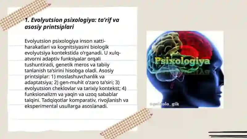 Evolyutsion psixologiya 3