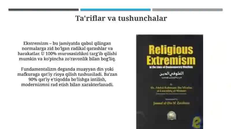 Ekstremizm va fundamentalizm 3