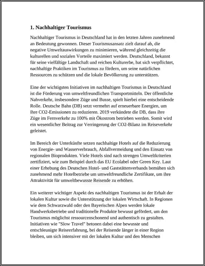 Nachhaltiger Tourismus in Deutschland 3