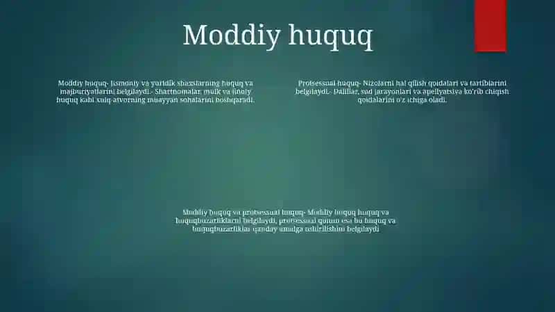 Moddiy Va Protsessual Huquq 3