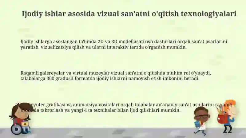 Ijodiy ishlar asosida vizual san'atni o'qitish texnologiyasi 3
