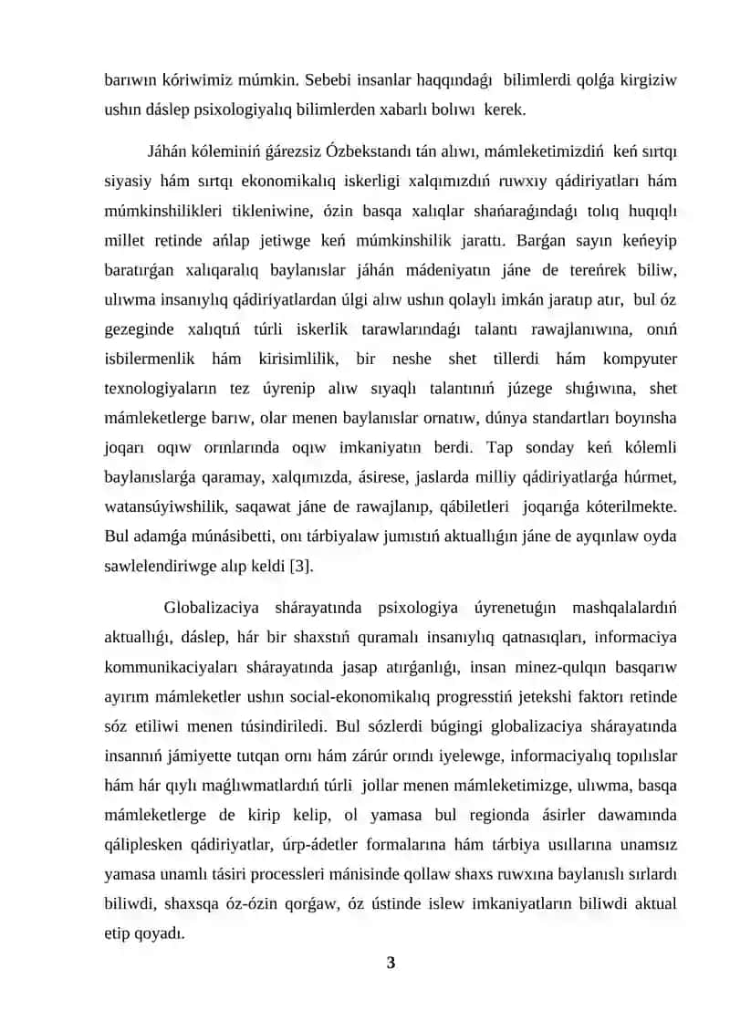 KURS JUMISI PSIXOLOGIYALIQ METODLARDIŃ ULIWMA KLASSIFIKACIYASI 3