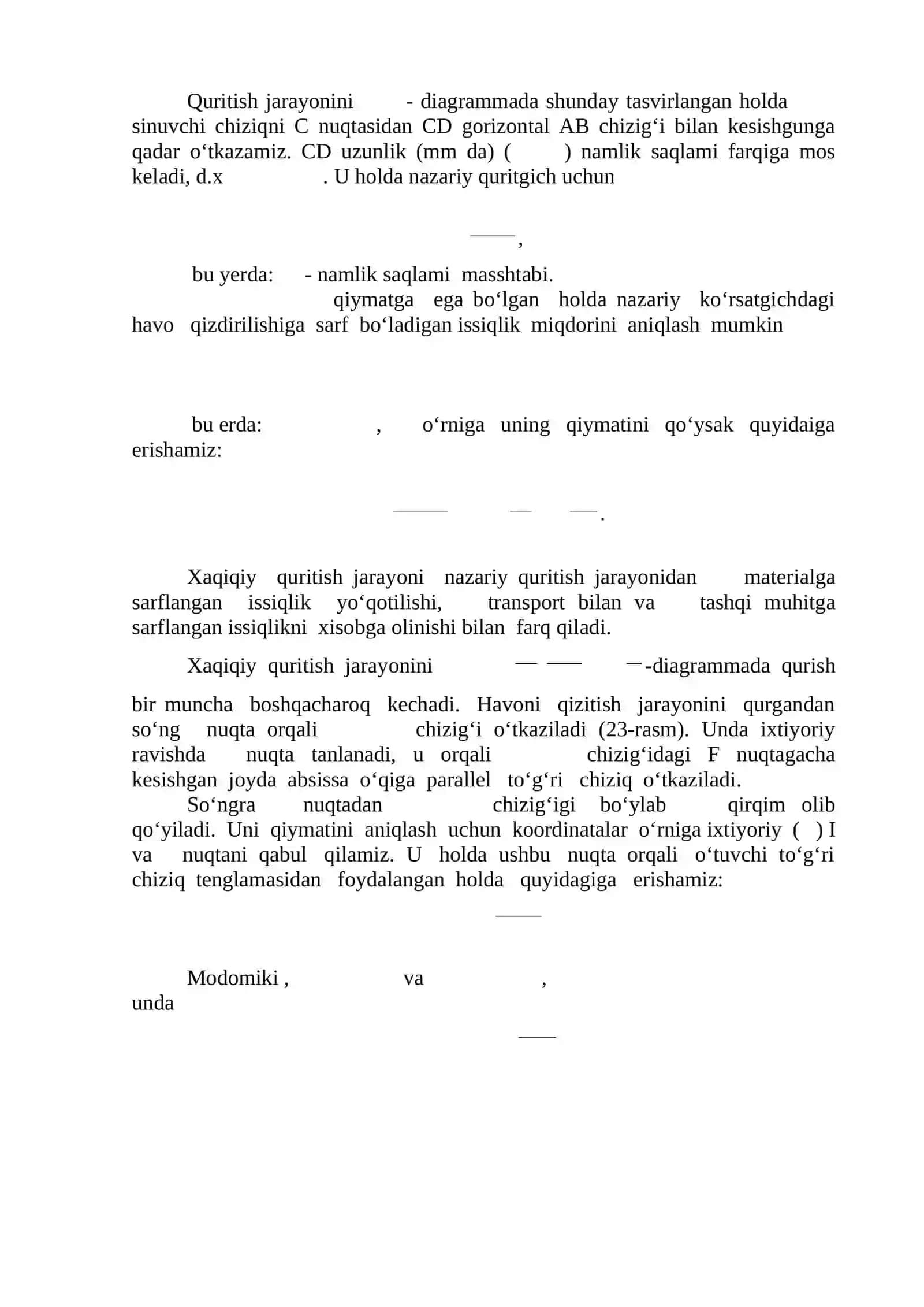 Barabanli quritgichni issiqlik hisobini grafoanalitik usuli 3