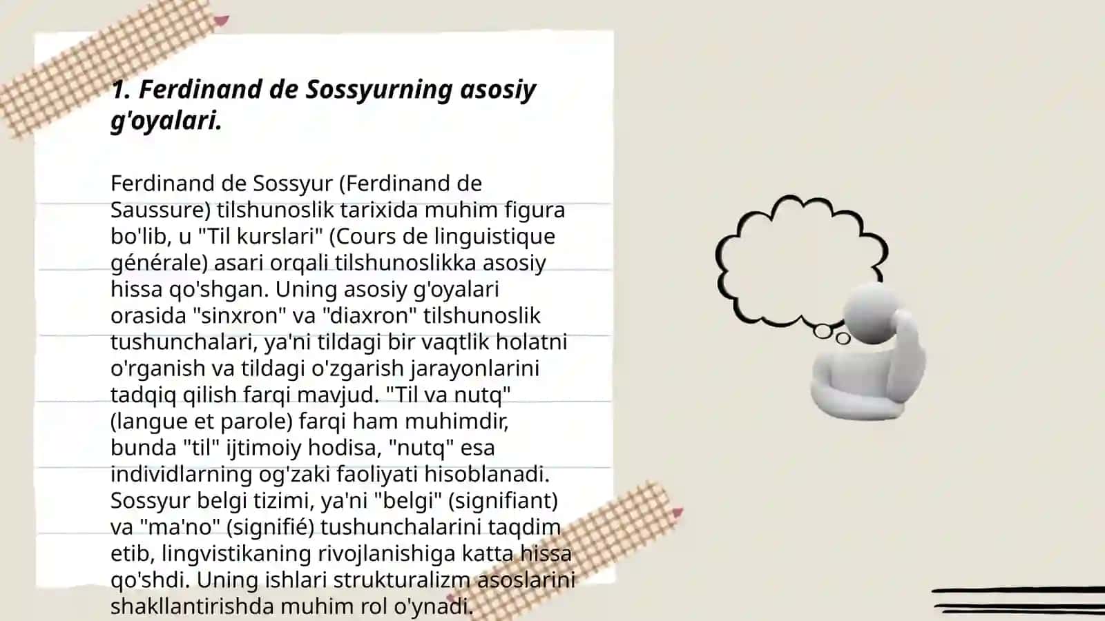 F.de Sossyur taʼlimoti va struktalizm 3