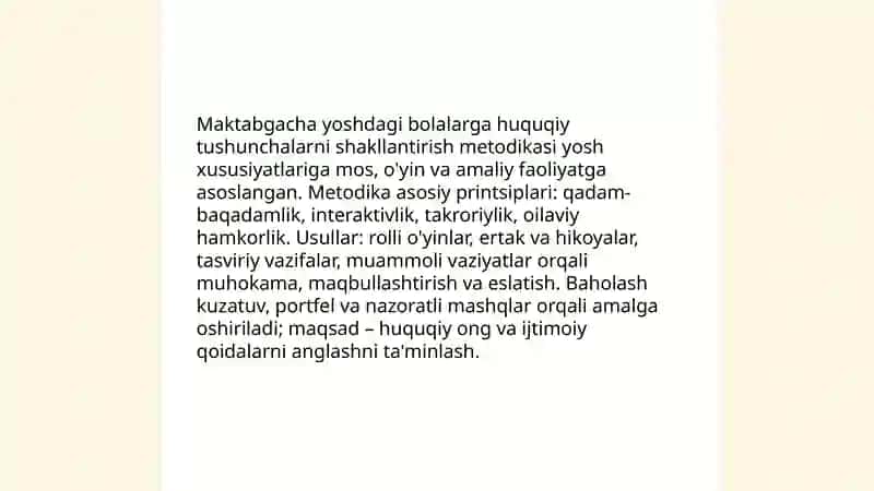Maktabgacha yoshdagi bolalarning huquqiy ta‘limi 3