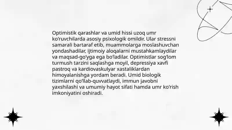 Uzoq umr koʻruvchilarning psixologik xususiyatlari 3
