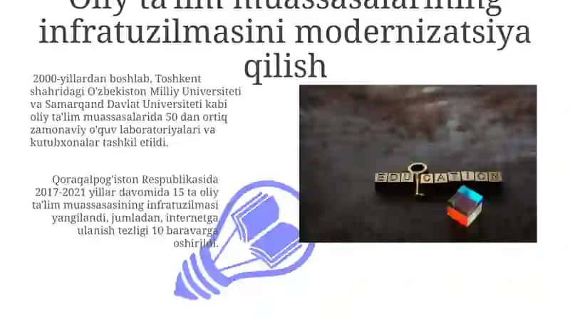 Mustaqillik yillarida oliy taʼlim sohasida amalga oshirilgan islohatlar 3