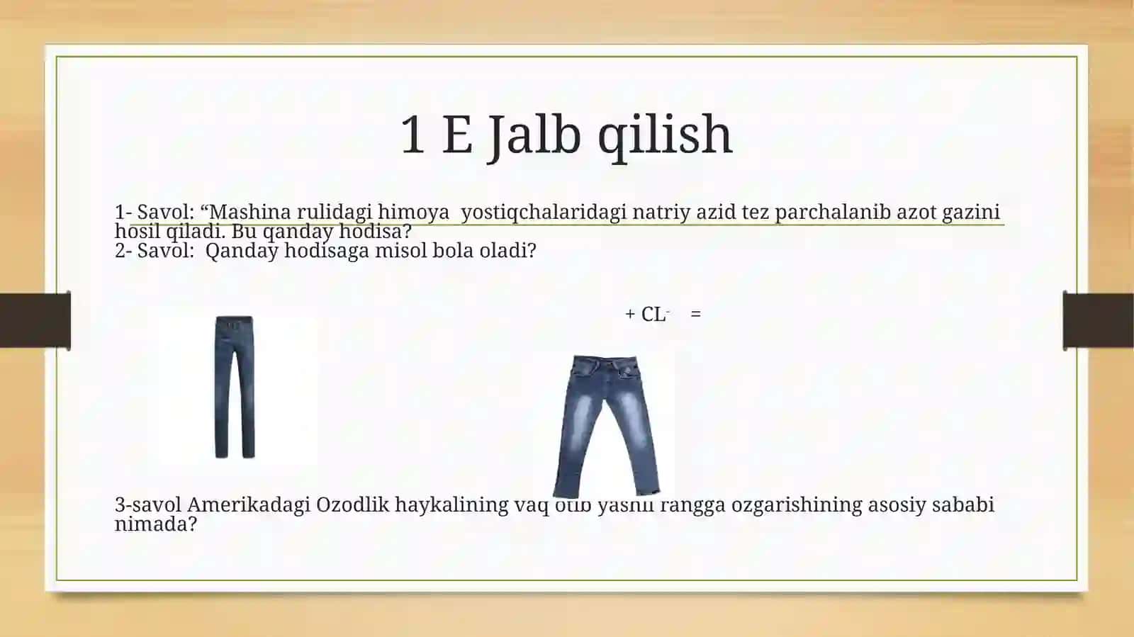 Fizik va kimyoviy hossalar 3