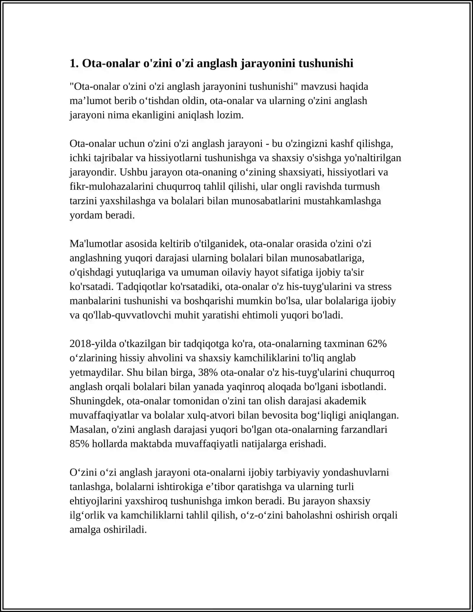 IJOBIY O'ZINI O'ZI ANGLASHINI TARG'IB QILISHDA OTA - ONALARNING RO'LI 3