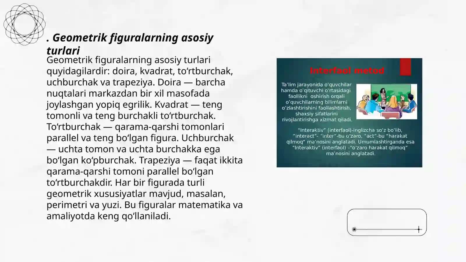 Bolalarni predmetlar shakli va geometrik figuralarini idrok qilishning o'ziga xos xususiyatlari 3