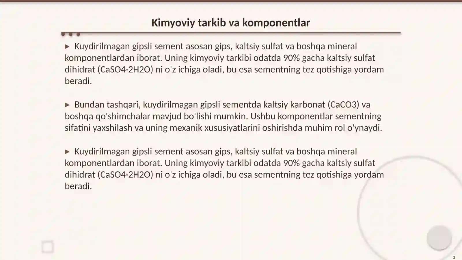 Kuydirilmagan gipsli sement 3