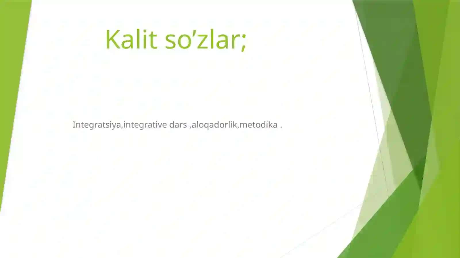 Integratsiyalashgan darsning turlari.Integratsiyalashgan darslarni tashkil etishning samaradorligi 3
