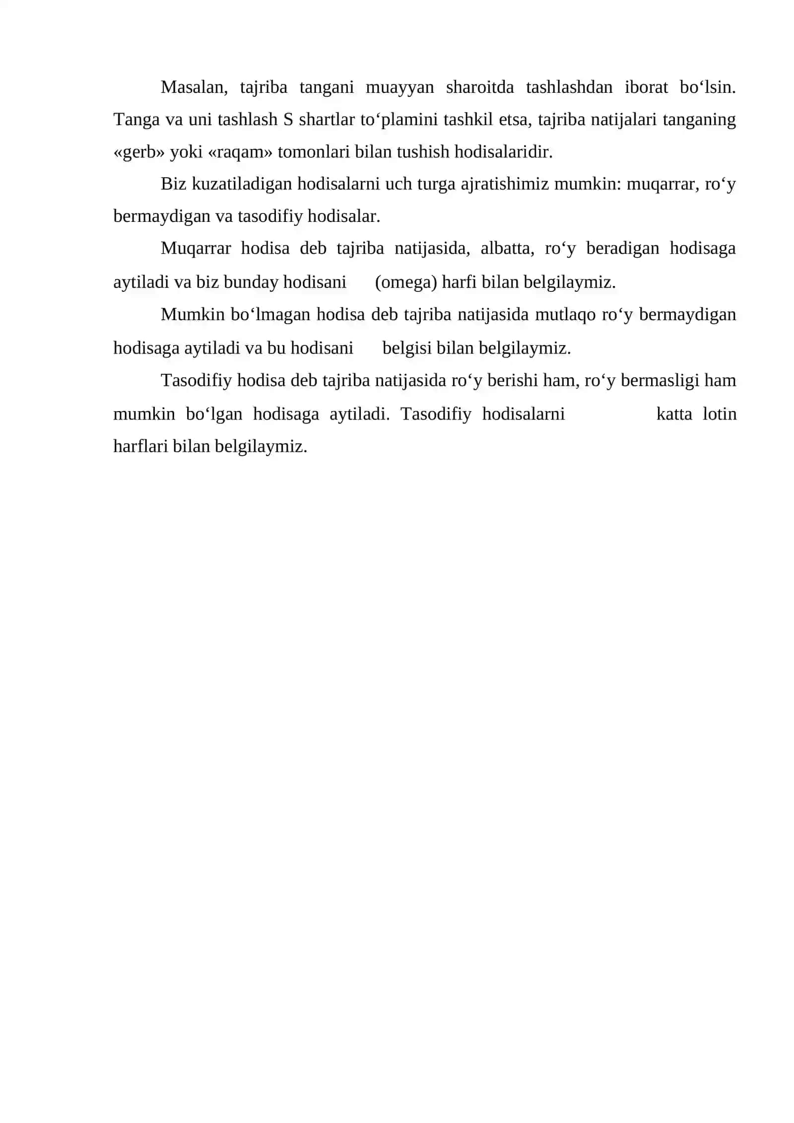 Ko’satkichli taqsimotning sonli xarakteristikalari 3
