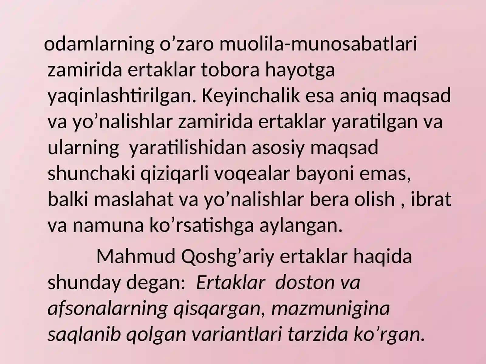 Ertaklar – Xalq og’zaki ijodining qadimiy janri 3