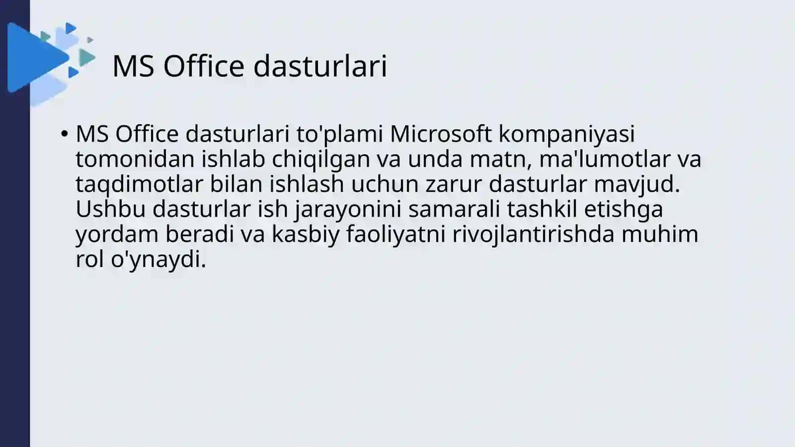Ms Office dasturlari va ulardan kasbiy faoliyatda foydalanish, Ms Excel dasturida ishlash 3