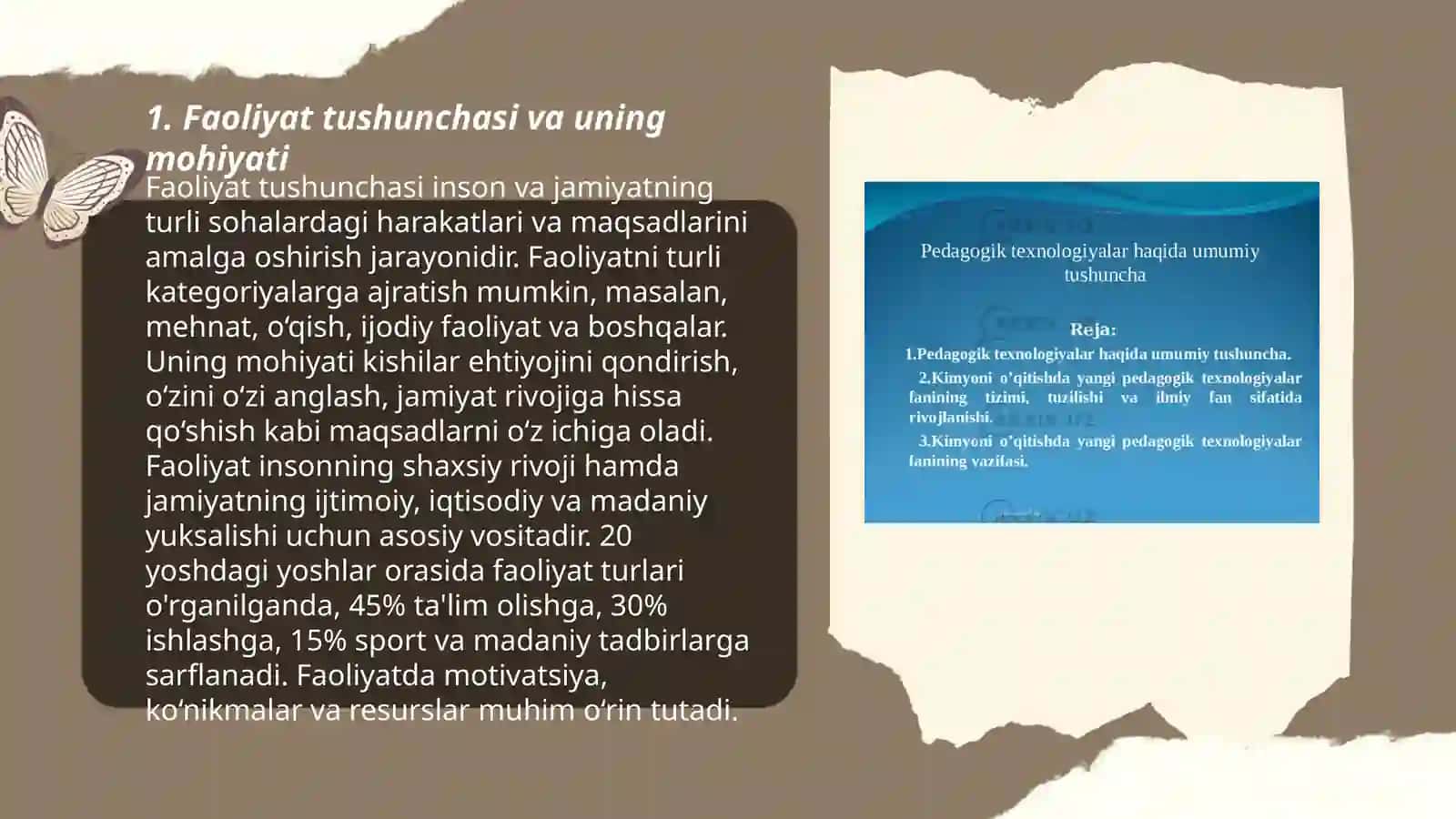 Faoliyat haqida tushuncha 3