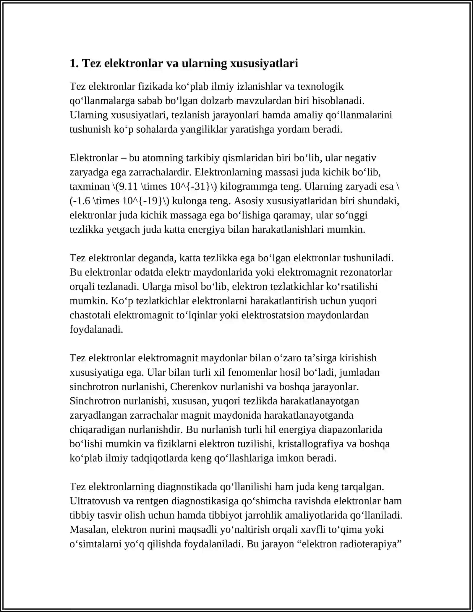 TEZ ELEKTRONLARNI MODDADA SOCHILISHI 3