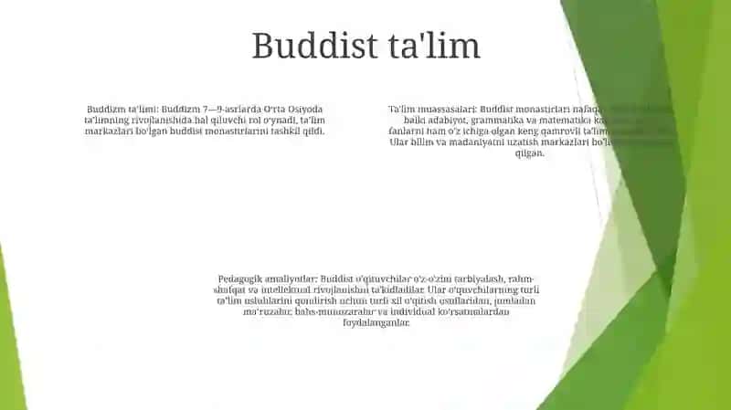 7Asrdan 9Asrning Birinchi Yarmigacha OʻRta Osiyodagi Maktablarda Tarbiya VaPedagogikFikrlar 3