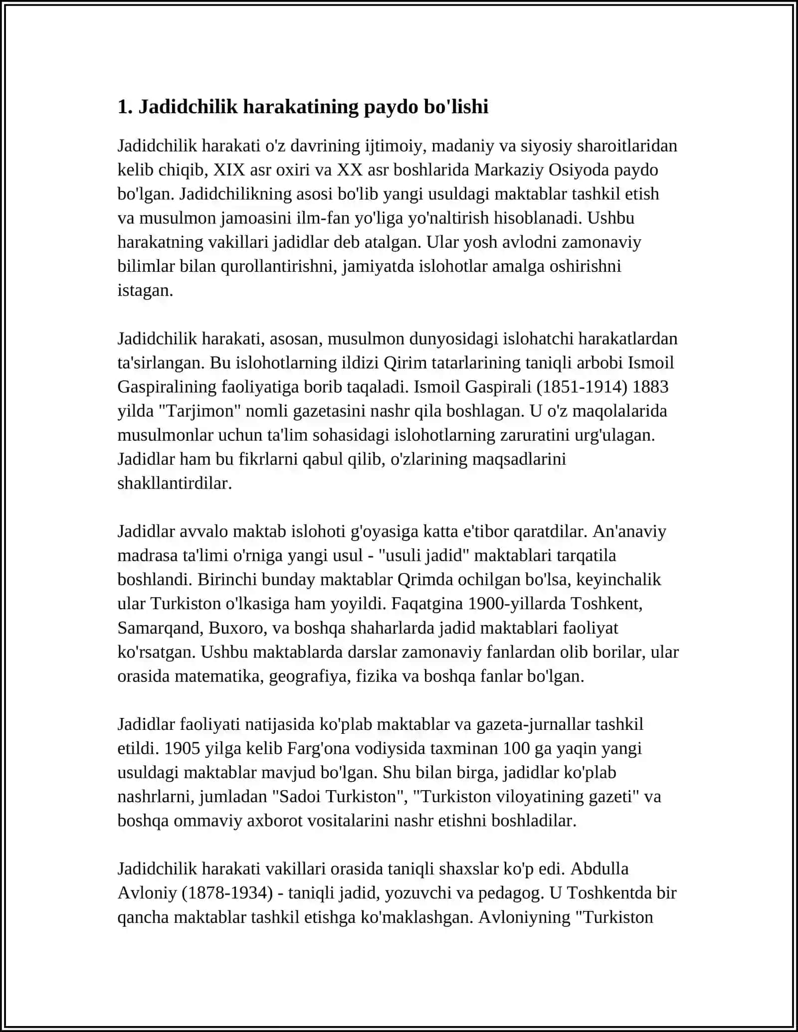 TURKISTONDA JADIDLAR HARAKATINING VUJUDGA KELISHI 3