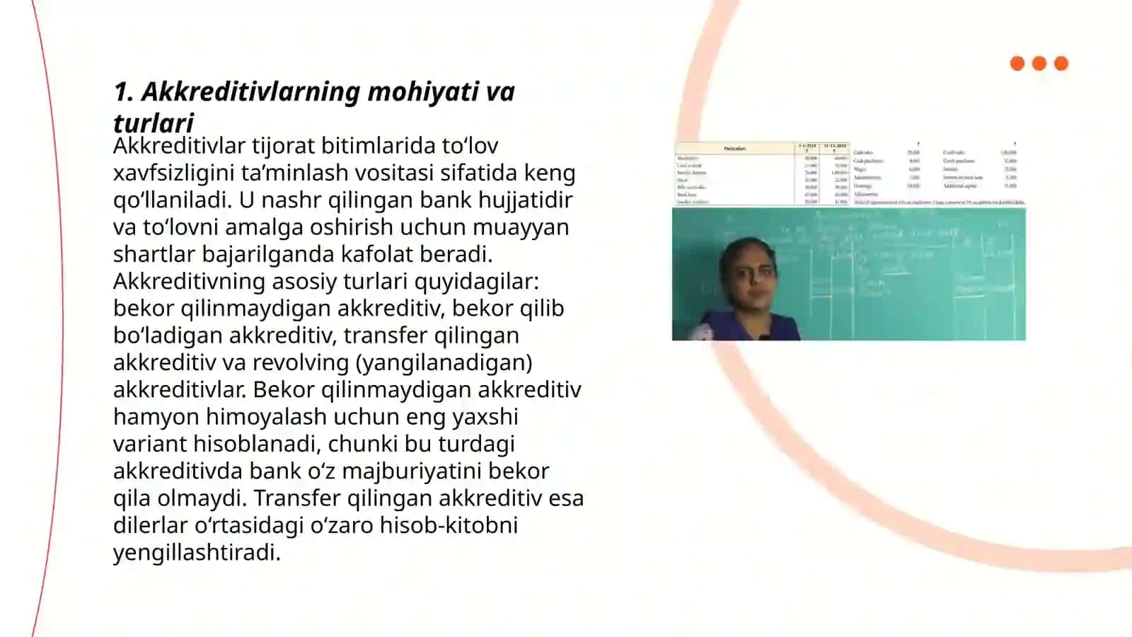 Akkreditivlar bilan hisob -kitoblar hisobi 3