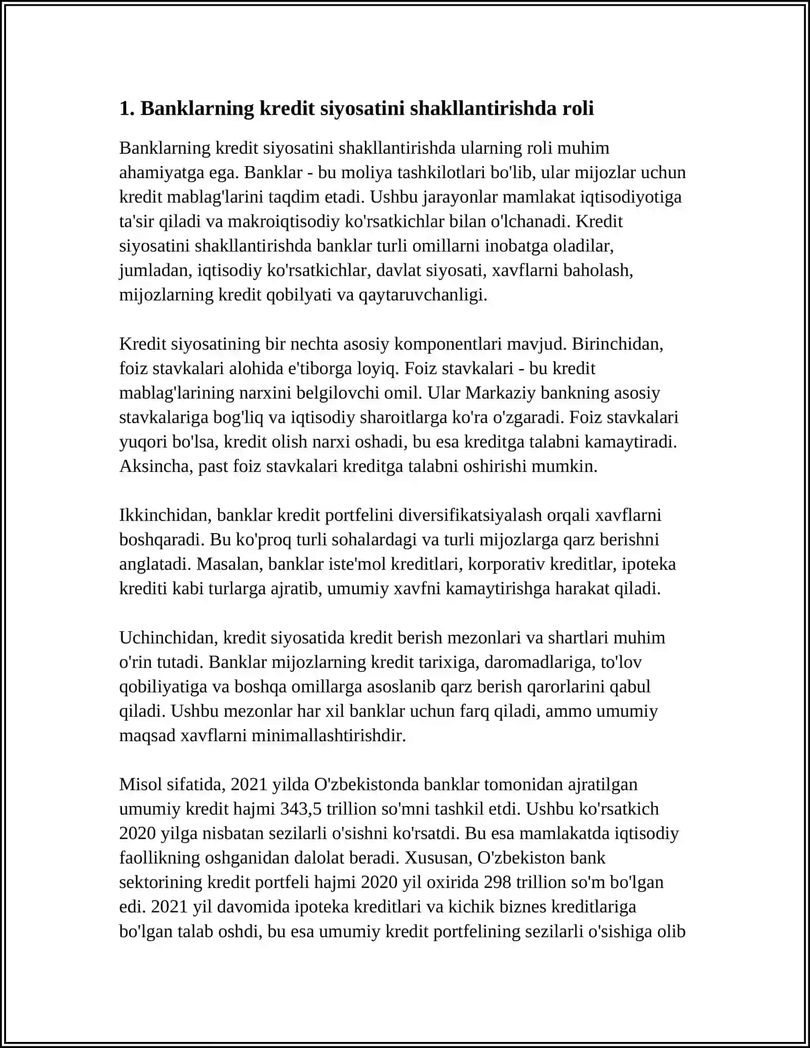 YAGONA PUL-KREDIT SIYOSATINI AMALGA OSHIRISHDA BANKLARNING O‘RNI 3