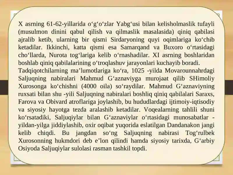Saljuqiylarning boshqaruv tizimi va davlatchilik 3