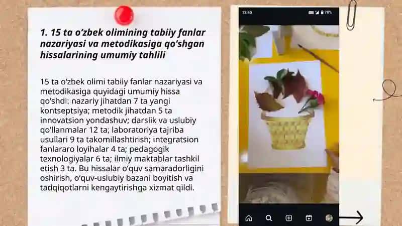 Tabiiy fanlar nazariyasi va metodikasi faniga hissa qo'ashgan 15 ta o'zbek olimlari 3