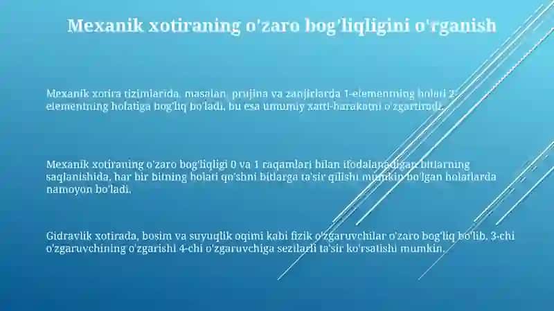 Mexanik xotira tizimlari 3
