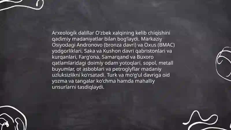 Oʻzbek xalqining kelib chiqishi toʻgʻrisida ilmiy konibsensiya qarashlari 3